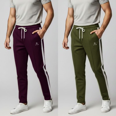 2 pcs Trouser Combo (Maroon+Olive)