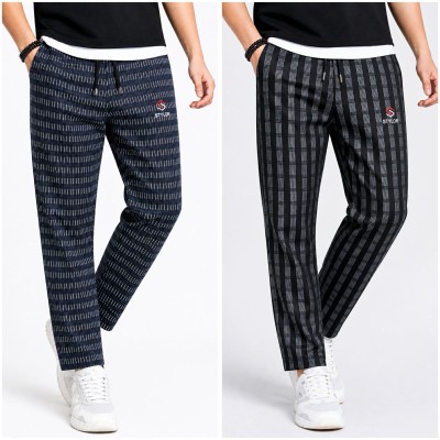 2 pcs Stripe Trouser Combo (Box+white_blue)