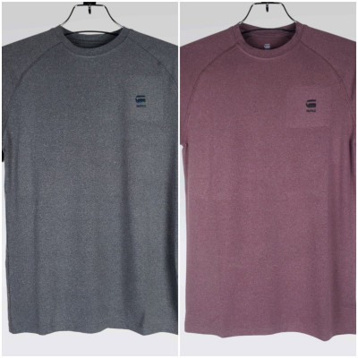 G Star Raw T Shirt (Ash+Maroon)