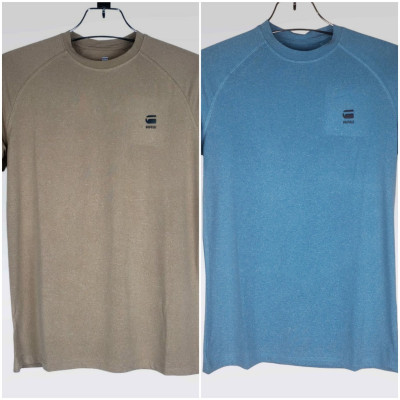 G Star Raw T Shirt (Brown+Sky Blue)