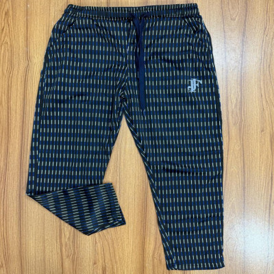 Men's White & Blue Stripe Trowser