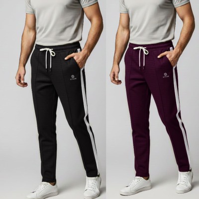 2 pcs Trouser Combo (Black+Maroon)