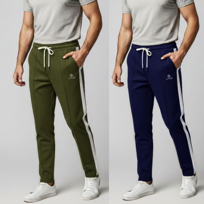 2 pcs Trouser Combo (Olive+Navy Blue)