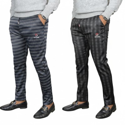 2 pcs Stripe Trouser Combo (Box+white_blue)