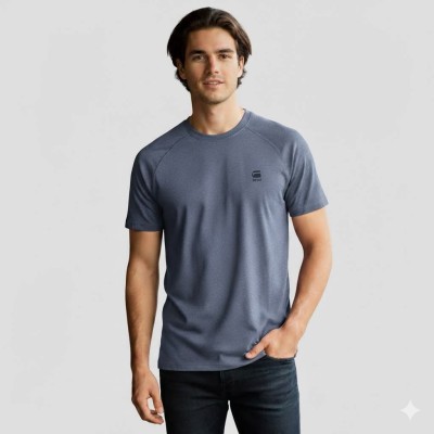 G Star Raw T Shirt Light Nevy Blue
