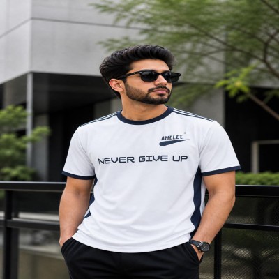 Contrast Design T shirt (White)